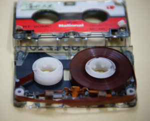 マイクロカセットテープ修理後