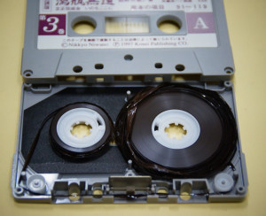 オーディオカセットテープ修理前