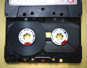 オーディオカセットテープ修理後